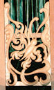 Decorative carved wood ornament, Pacific Lutheran University, Tacoma WA